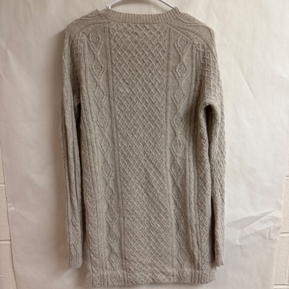 Peruvian Connection Fisherman Royal Alpaca Cable Knit Sweater Beige‎ Old Money S - Picture 5 of 8